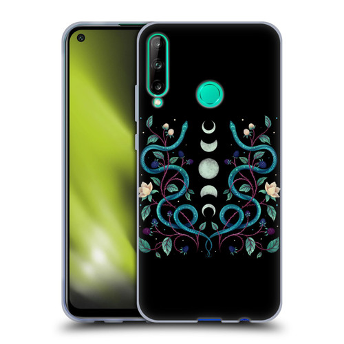 Episodic Drawing Illustration Animals Serpent Moon Soft Gel Case for Huawei P40 lite E