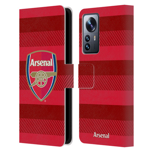 Arsenal FC Crest 2 Training Red Leather Book Wallet Case Cover For Xiaomi 12 Pro