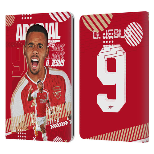 Arsenal FC 2023/24 First Team Gabriel Jesus Leather Book Wallet Case Cover For Amazon Kindle Paperwhite 1 / 2 / 3