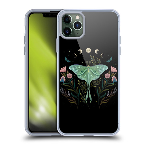 Episodic Drawing Illustration Animals Moth and Flowers Soft Gel Case for Apple iPhone 11 Pro Max