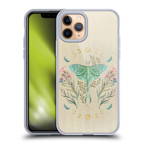 Episodic Drawing Illustration Animals Moth, Butterflies, & Flowers Soft Gel Case for Apple iPhone 11 Pro