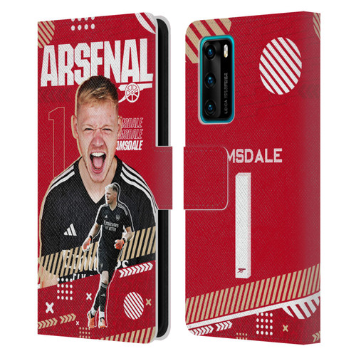 Arsenal FC 2023/24 First Team Aaron Ramsdale Leather Book Wallet Case Cover For Huawei P40 5G