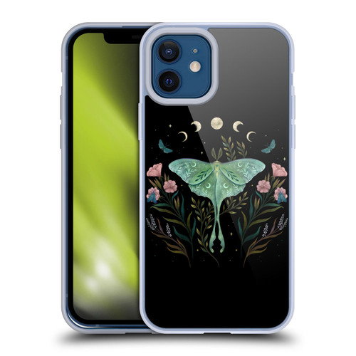 Episodic Drawing Illustration Animals Moth and Flowers Soft Gel Case for Apple iPhone 12 / iPhone 12 Pro