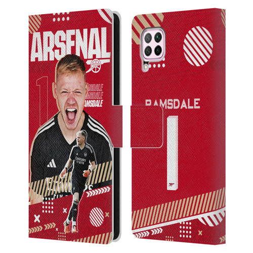 Arsenal FC 2023/24 First Team Aaron Ramsdale Leather Book Wallet Case Cover For Huawei Nova 6 SE / P40 Lite