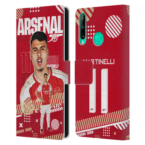Arsenal FC 2023/24 First Team Gabriel Leather Book Wallet Case Cover For Huawei P40 lite E