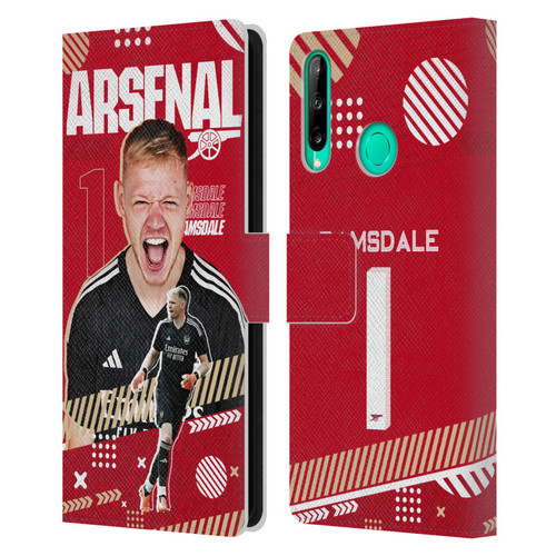 Arsenal FC 2023/24 First Team Aaron Ramsdale Leather Book Wallet Case Cover For Huawei P40 lite E