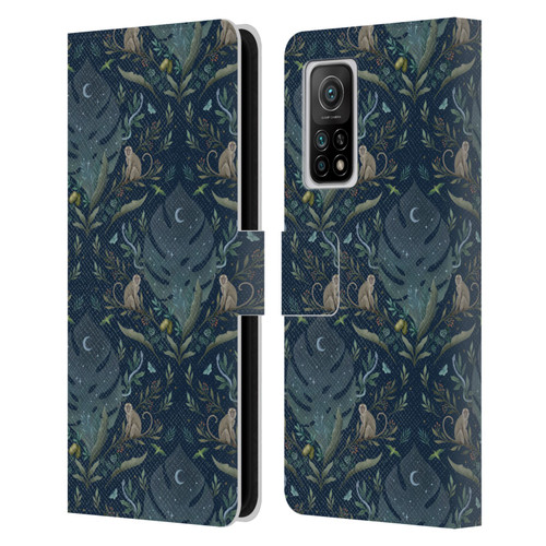 Episodic Drawing Art Monkey Tropical Light Pattern Leather Book Wallet Case Cover For Xiaomi Mi 10T 5G