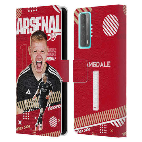 Arsenal FC 2023/24 First Team Aaron Ramsdale Leather Book Wallet Case Cover For Huawei P Smart (2021)