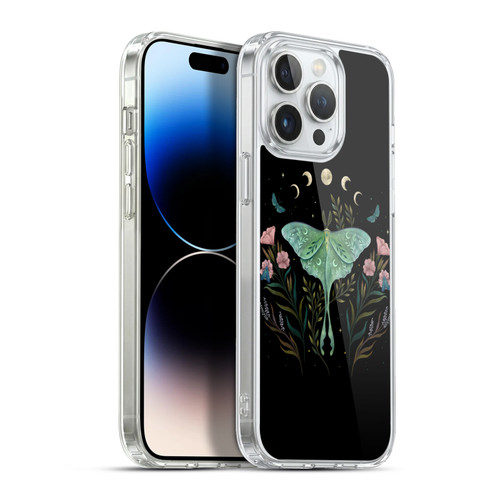 Episodic Drawing Illustration Animals Moth and Flowers Soft Gel Case for Apple iPhone 13 Pro Max & MagSafe