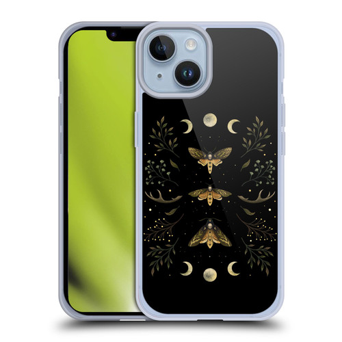 Episodic Drawing Illustration Animals Death Head Moth Night Soft Gel Case for Apple iPhone 14