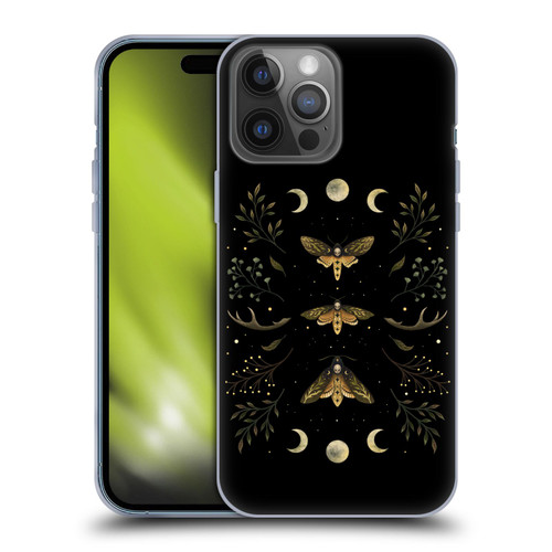 Episodic Drawing Illustration Animals Death Head Moth Night Soft Gel Case for Apple iPhone 14 Pro Max