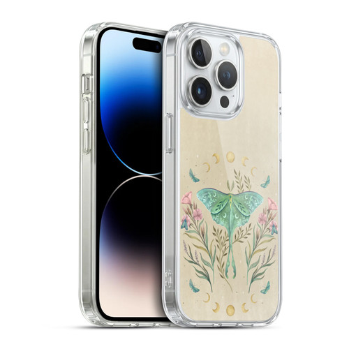 Episodic Drawing Illustration Animals Moth, Butterflies, & Flowers Soft Gel Case for Apple iPhone 14 Pro & MagSafe