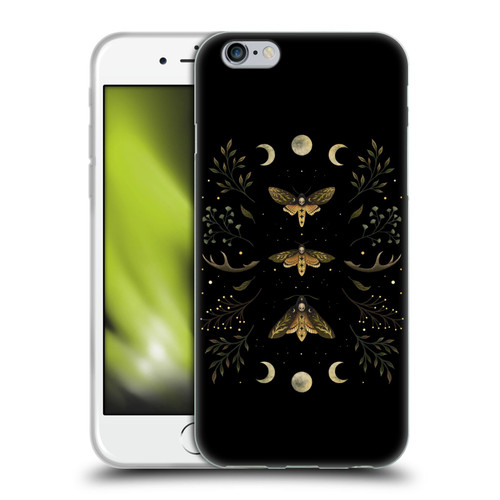 Episodic Drawing Illustration Animals Death Head Moth Night Soft Gel Case for Apple iPhone 6 / iPhone 6s
