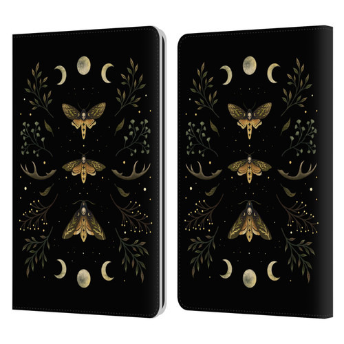 Episodic Drawing Illustration Animals Death Head Moth Night Leather Book Wallet Case Cover For Amazon Kindle Paperwhite 1 / 2 / 3