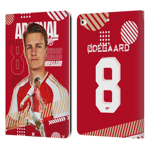 Arsenal FC 2023/24 First Team Martin Ødegaard Leather Book Wallet Case Cover For Apple iPad 9.7 2017 / iPad 9.7 2018