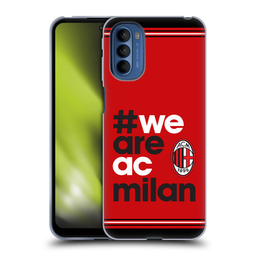AC Milan Crest Stripes Soft Gel Case for Motorola Moto G41