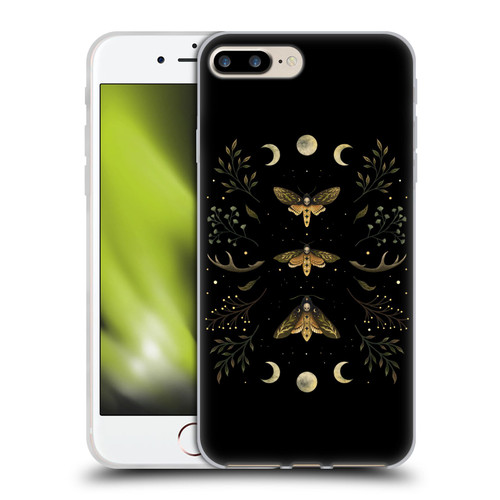 Episodic Drawing Illustration Animals Death Head Moth Night Soft Gel Case for Apple iPhone 7 Plus / iPhone 8 Plus