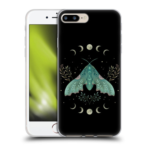 Episodic Drawing Illustration Animals Luna And Moth Soft Gel Case for Apple iPhone 7 Plus / iPhone 8 Plus
