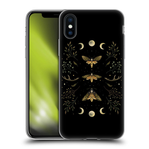 Episodic Drawing Illustration Animals Death Head Moth Night Soft Gel Case for Apple iPhone X / iPhone XS