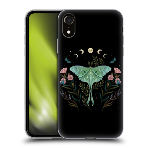 Episodic Drawing Illustration Animals Moth and Flowers Soft Gel Case for Apple iPhone XR
