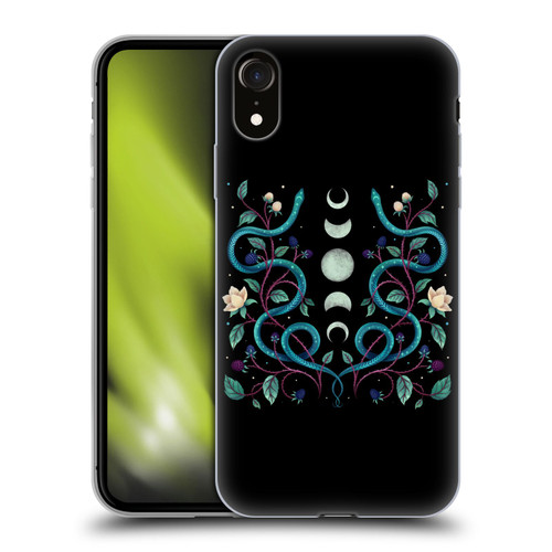 Episodic Drawing Illustration Animals Serpent Moon Soft Gel Case for Apple iPhone XR