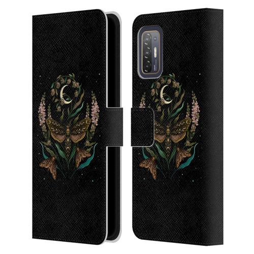 Episodic Drawing Illustration Animals Death Head Leather Book Wallet Case Cover For HTC Desire 21 Pro 5G