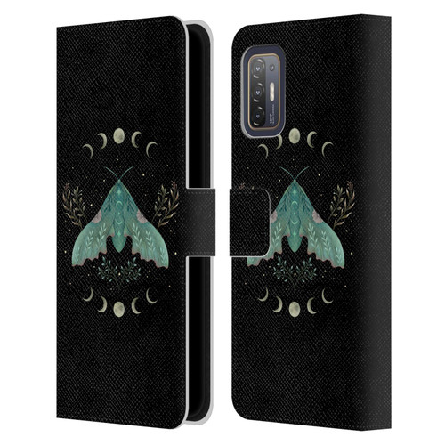 Episodic Drawing Illustration Animals Luna And Moth Leather Book Wallet Case Cover For HTC Desire 21 Pro 5G