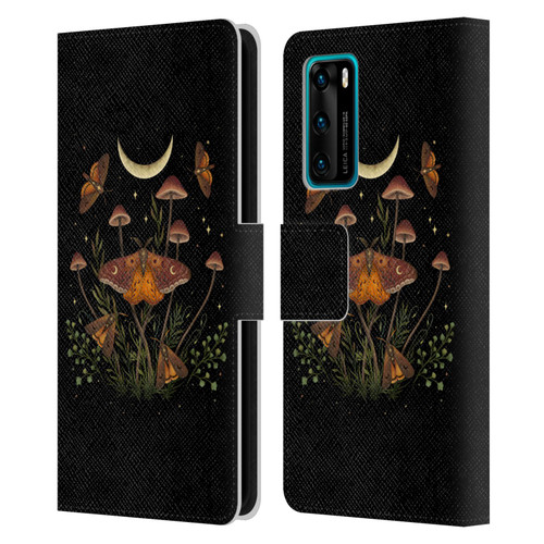Episodic Drawing Illustration Animals Autumn Light Underwings Leather Book Wallet Case Cover For Huawei P40 5G