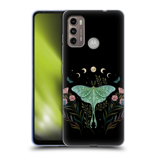 Episodic Drawing Illustration Animals Moth and Flowers Soft Gel Case for Motorola Moto G60 / Moto G40 Fusion