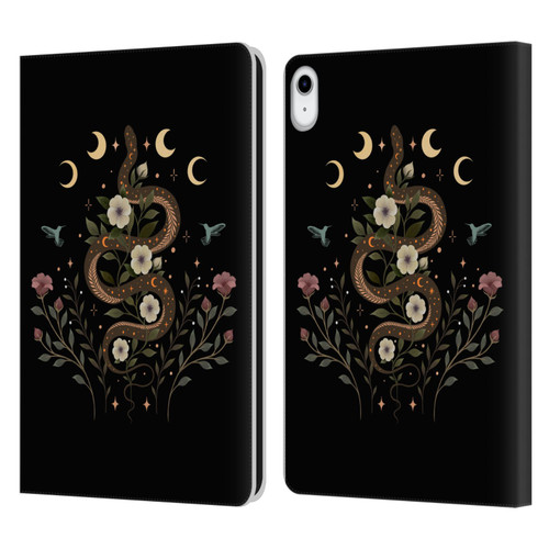 Episodic Drawing Illustration Animals Serpent Spell Leather Book Wallet Case Cover For Apple iPad 10.9 (2022)
