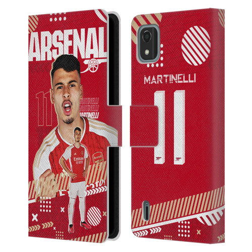 Arsenal FC 2023/24 First Team Gabriel Leather Book Wallet Case Cover For Nokia C2 2nd Edition