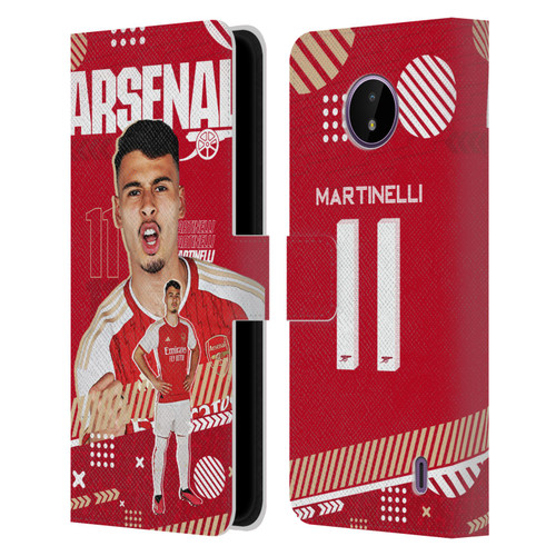 Arsenal FC 2023/24 First Team Gabriel Leather Book Wallet Case Cover For Nokia C10 / C20