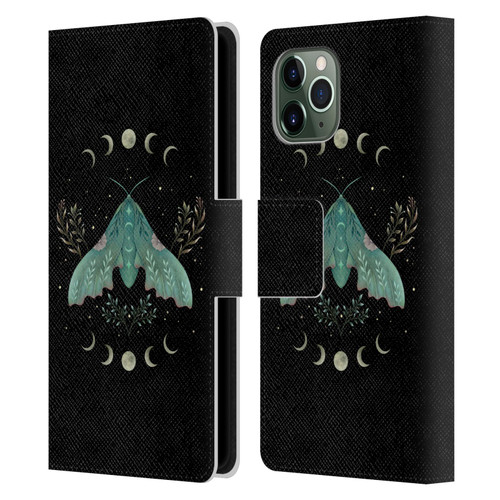Episodic Drawing Illustration Animals Luna And Moth Leather Book Wallet Case Cover For Apple iPhone 11 Pro