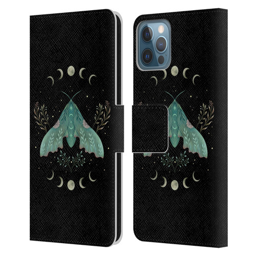 Episodic Drawing Illustration Animals Luna And Moth Leather Book Wallet Case Cover For Apple iPhone 12 / iPhone 12 Pro