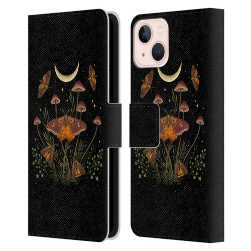 Episodic Drawing Illustration Animals Autumn Light Underwings Leather Book Wallet Case Cover For Apple iPhone 13