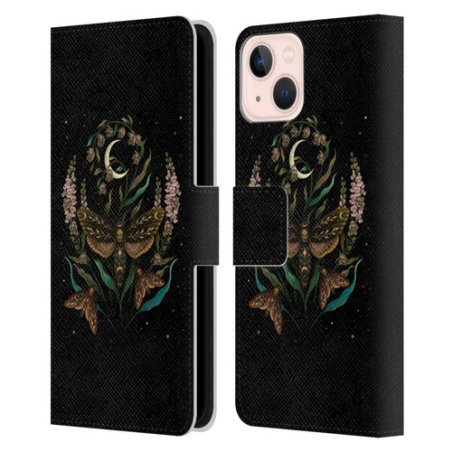 Episodic Drawing Illustration Animals Death Head Leather Book Wallet Case Cover For Apple iPhone 13