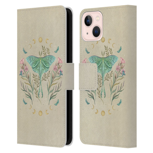 Episodic Drawing Illustration Animals Luna And Forester Vintage Leather Book Wallet Case Cover For Apple iPhone 13