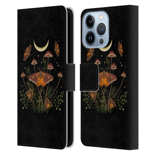 Episodic Drawing Illustration Animals Autumn Light Underwings Leather Book Wallet Case Cover For Apple iPhone 13 Pro