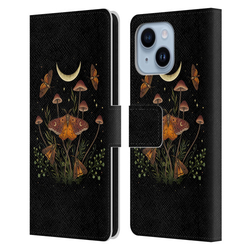 Episodic Drawing Illustration Animals Autumn Light Underwings Leather Book Wallet Case Cover For Apple iPhone 14 Plus