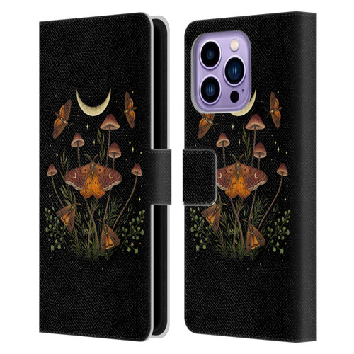 Episodic Drawing Illustration Animals Autumn Light Underwings Leather Book Wallet Case Cover For Apple iPhone 14 Pro Max