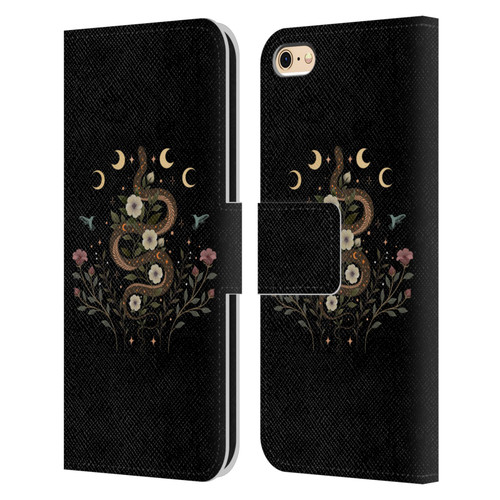 Episodic Drawing Illustration Animals Serpent Spell Leather Book Wallet Case Cover For Apple iPhone 6 / iPhone 6s