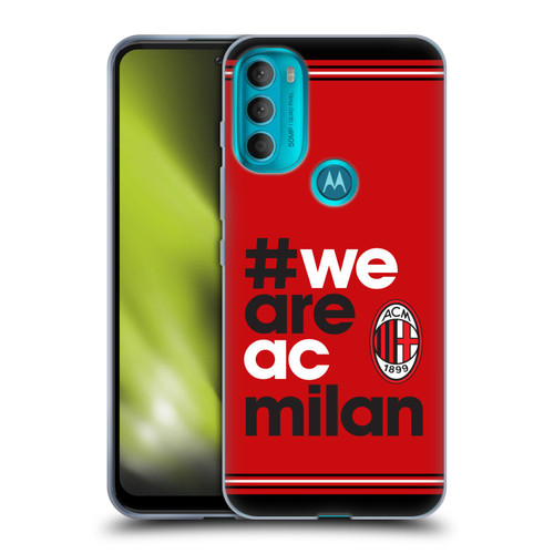 AC Milan Crest Stripes Soft Gel Case for Motorola Moto G71 5G