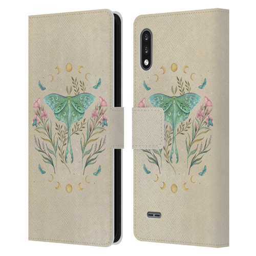 Episodic Drawing Illustration Animals Moth, Butterflies, & Flowers Leather Book Wallet Case Cover For LG K22