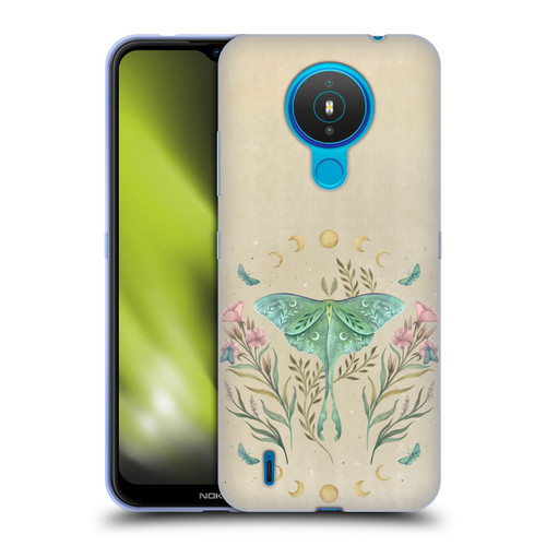 Episodic Drawing Illustration Animals Moth, Butterflies, & Flowers Soft Gel Case for Nokia 1.4