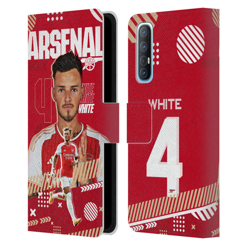 Arsenal FC 2023/24 First Team Ben White Leather Book Wallet Case Cover For OPPO Find X2 Neo 5G