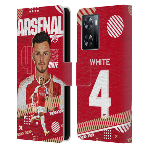 Arsenal FC 2023/24 First Team Ben White Leather Book Wallet Case Cover For OPPO A57s