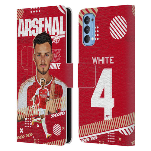 Arsenal FC 2023/24 First Team Ben White Leather Book Wallet Case Cover For OPPO Reno 4 5G