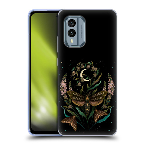 Episodic Drawing Illustration Animals Death Head Soft Gel Case for Nokia X30