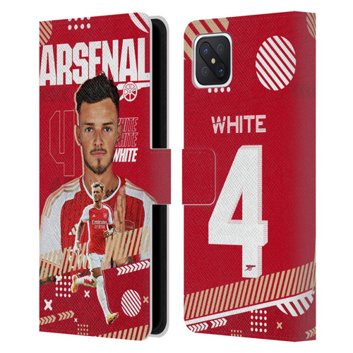 Arsenal FC 2023/24 First Team Ben White Leather Book Wallet Case Cover For OPPO Reno4 Z 5G