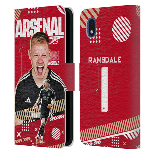 Arsenal FC 2023/24 First Team Aaron Ramsdale Leather Book Wallet Case Cover For Samsung Galaxy A01 Core (2020)